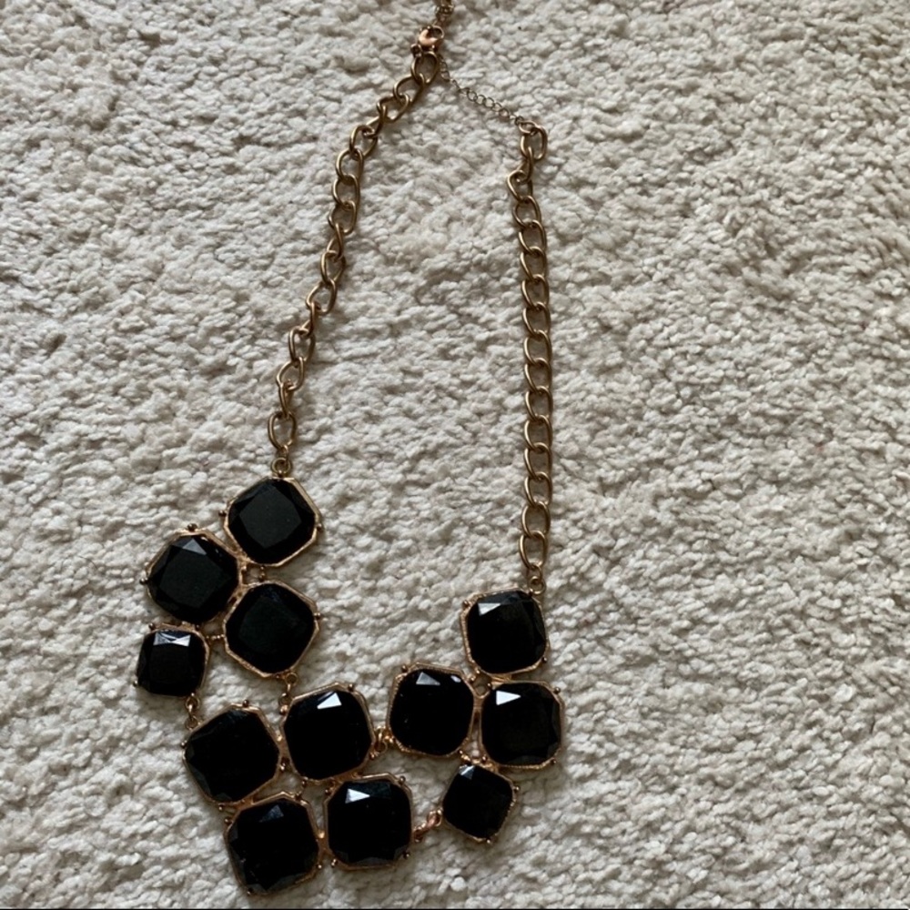 Black and Gold Statement Necklace